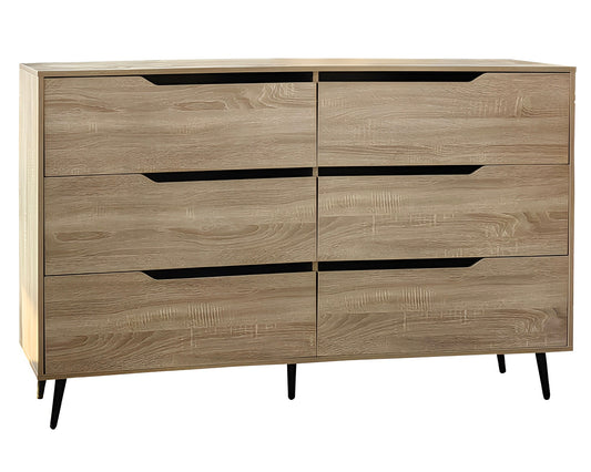 Tallboy chest with drawers open