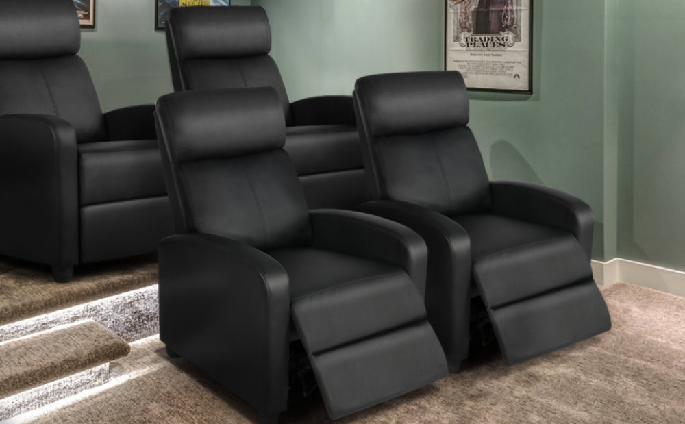 1 pair PU Leather Recliner Chairs