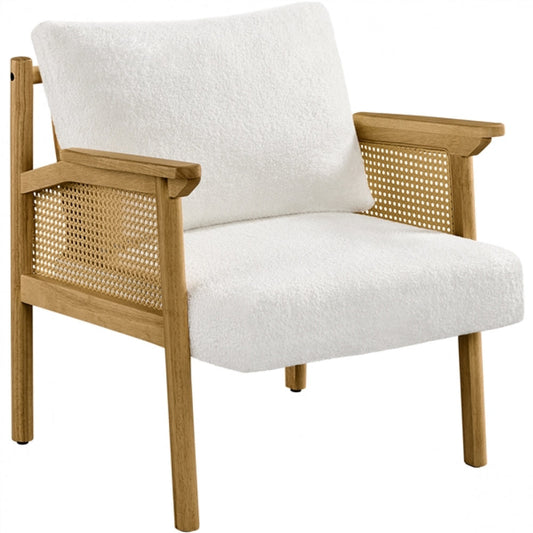 1 Pair Boucle Upholstered Accent Chair Lounge Chair