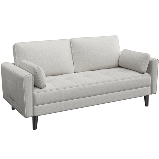 Linen Fabric Sofa 2 Seater Couch