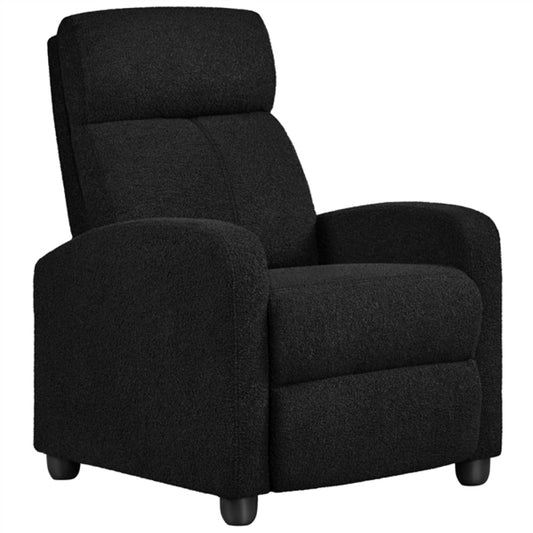 Recliner Chair Boucle Recliner Sofa Adjustable Modern Single Reclining Chair