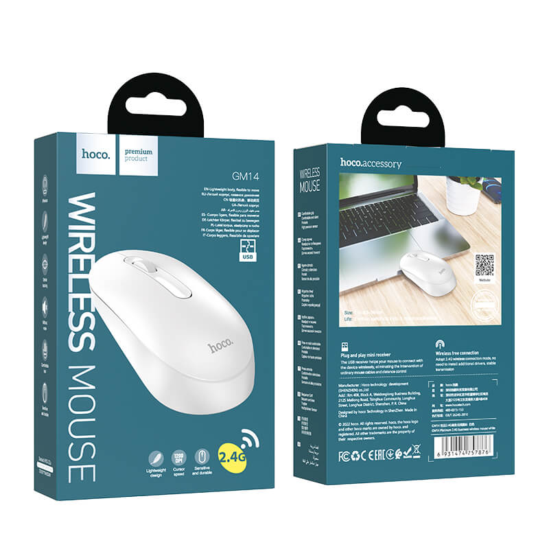 Hoco 3D Scrolling Lightweight Universal Wireless Mice with USB Receiver GM14