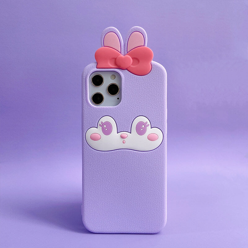 Suitable for Phone Q Uncle Cute Bunny Silicone Phone Case