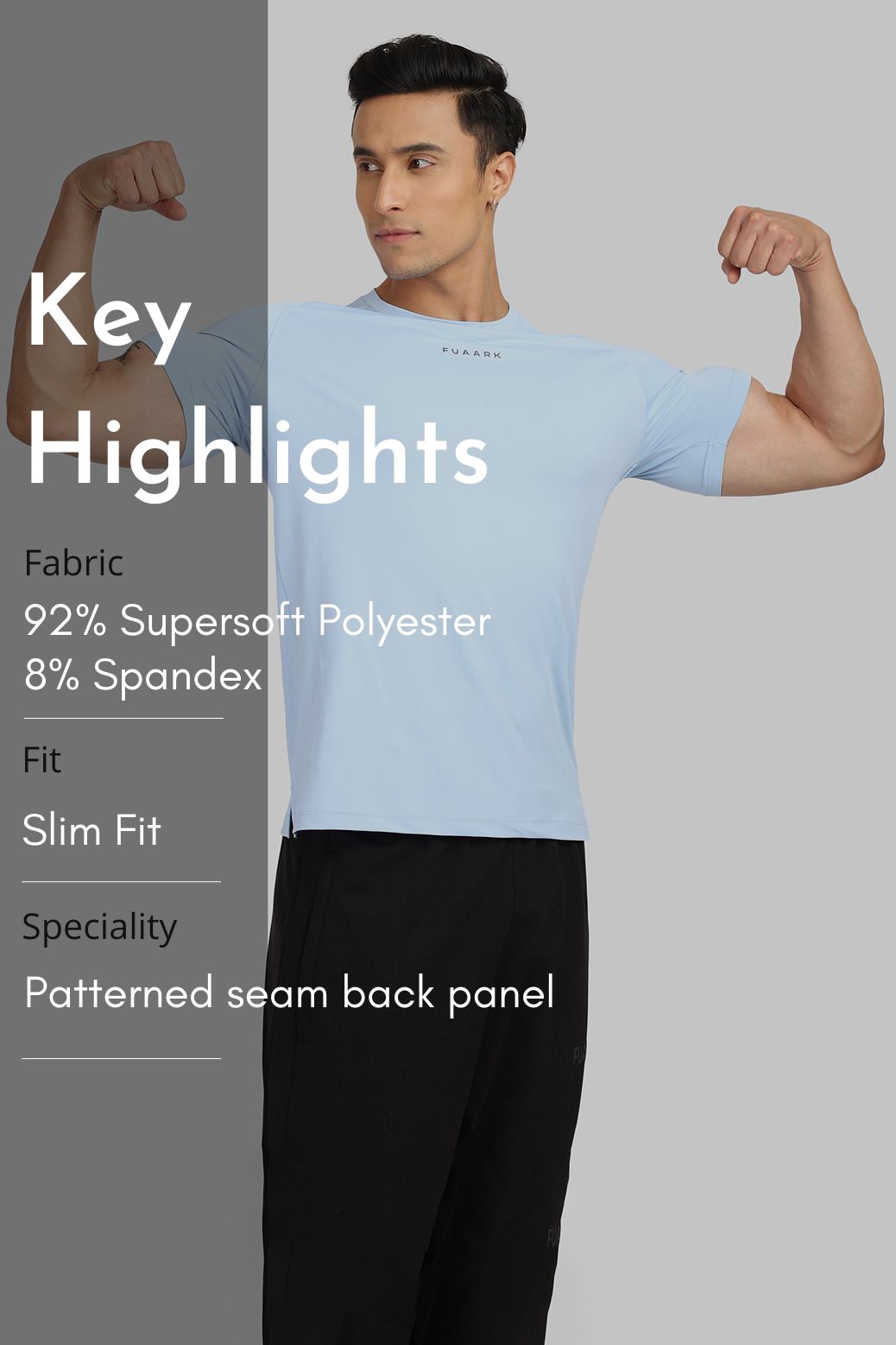 Sleek T-shirt Sky Blue