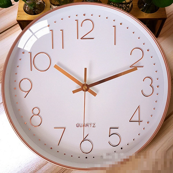 30CM Fashion Wall Clock GOLD/WHITE