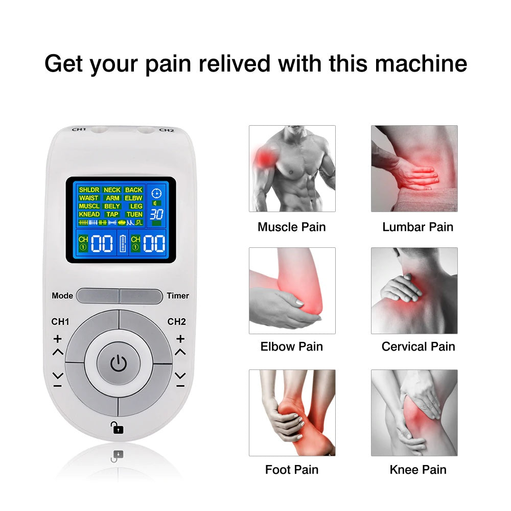 TENS machine with pads