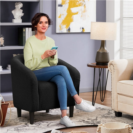 Boucle Club Chair Armchair Barrel Chair