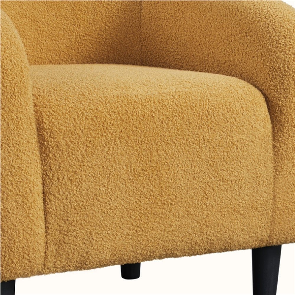 Boucle Club Chair Accent Barrel Chair