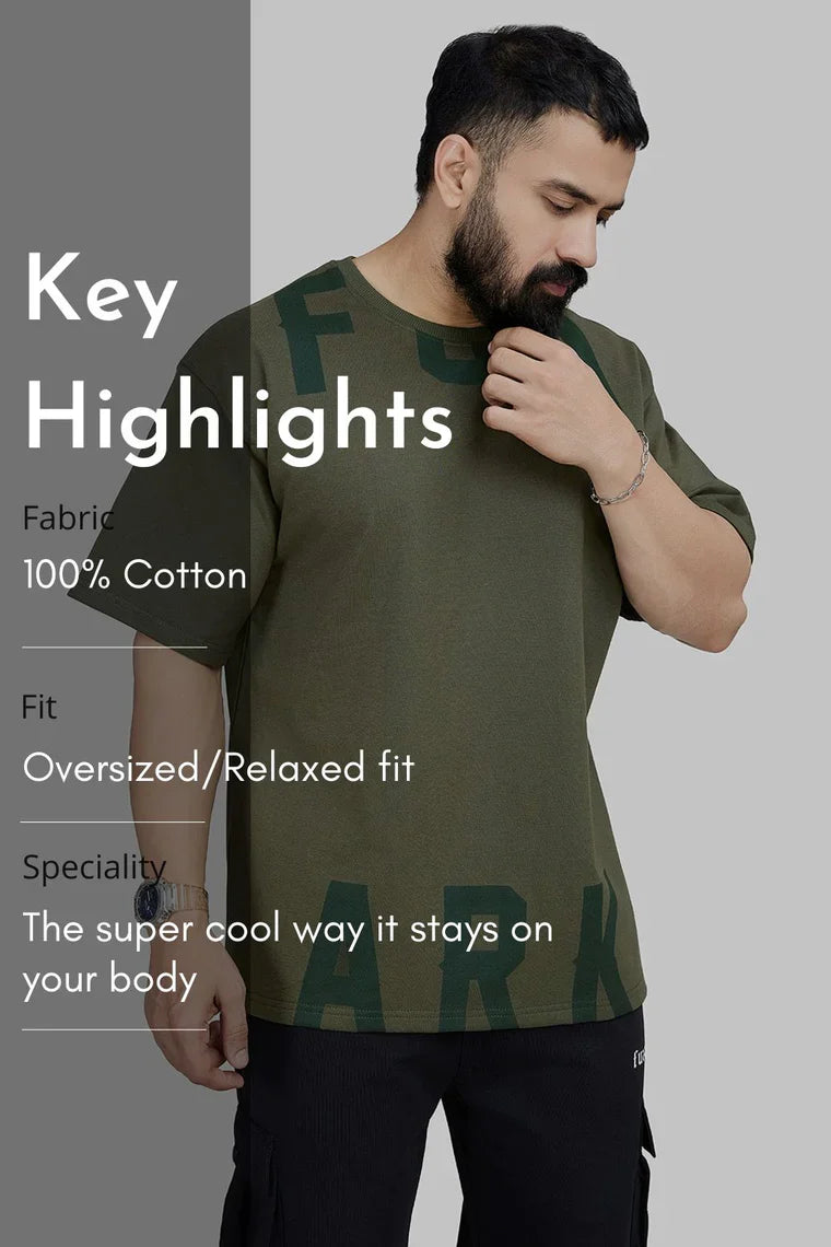 Refined Oversized T-shirt Olive