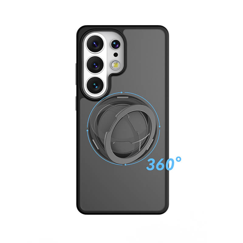 Compatible with Samsung S26 Plus 2026 360° Rotating Ring Stand Magnetic Phone Case