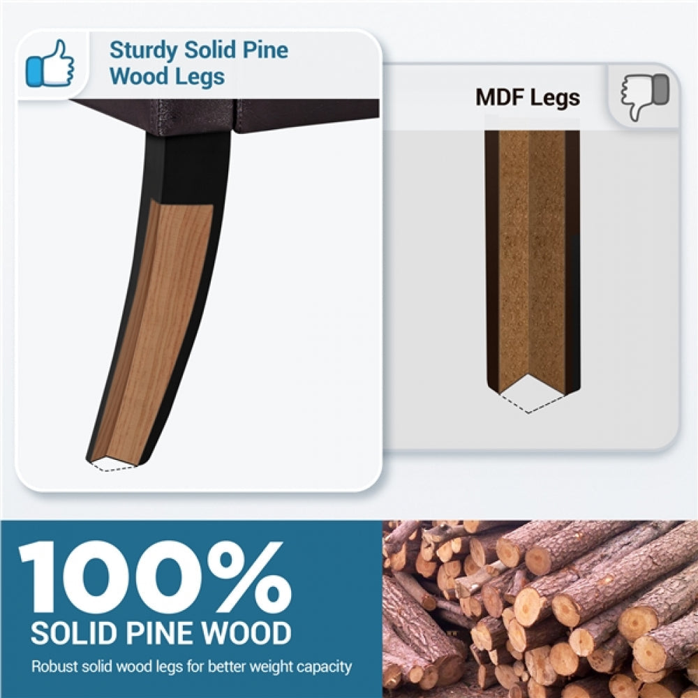 Faux Leather Accent Upholstered Multifunctional Vintage Storage Bench