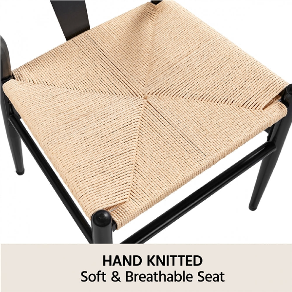 4PCS Weave Arm Chairs
