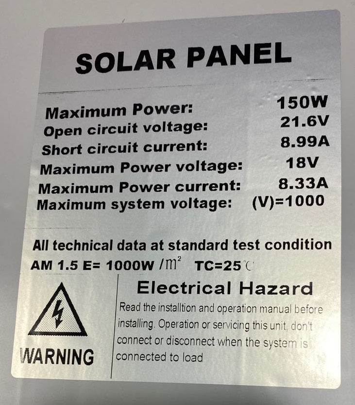 150W Solar Panel with Solar Controller