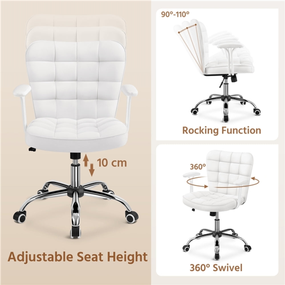 Mid-Back PU Leather Office Task Chair Computer Chair