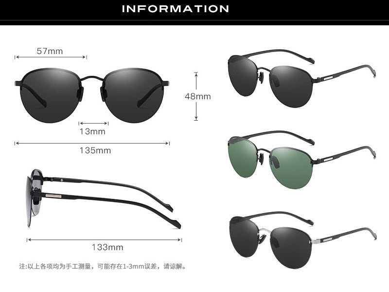 BLACK/ DARK GREEN HD Polarized Lens Sunglasses Anti-Blue Ray Hydrophobic