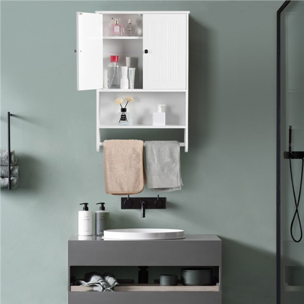 Bathroom Wall Cabinet with Towel Bar