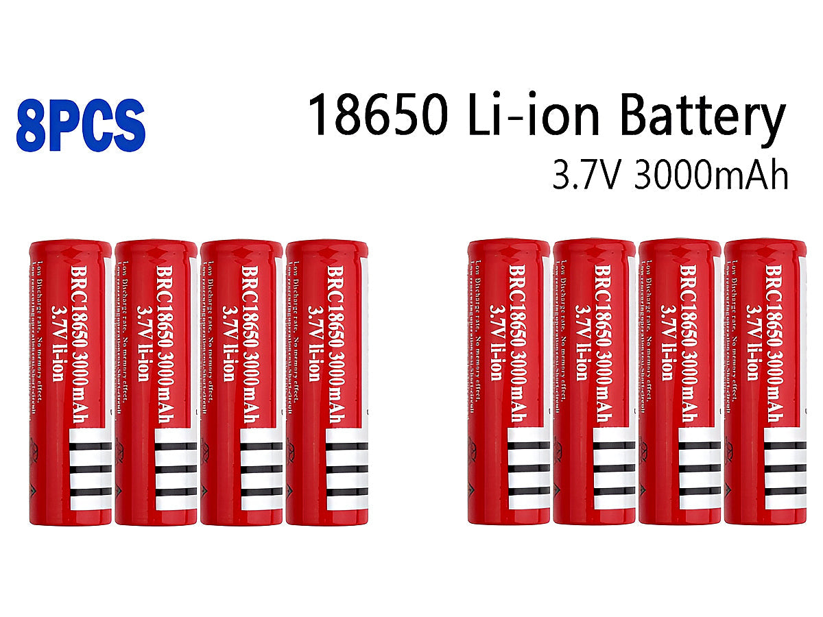 18650 Rechargeable Battery - 8PCS