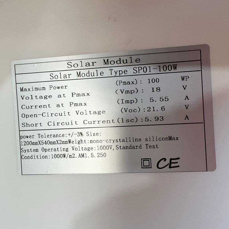 100W Solar Panel Kit