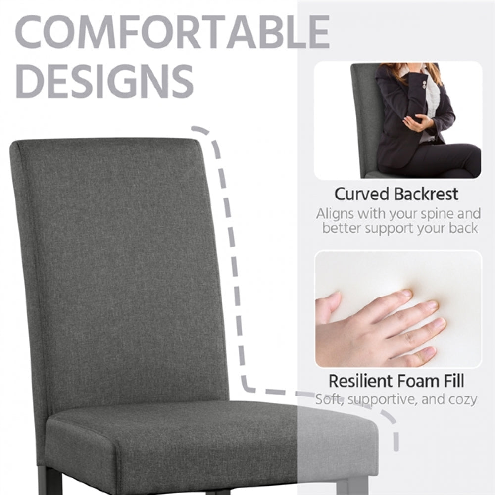 4pcs Parson Dining Chairs Fabric Upholstered Urban Style