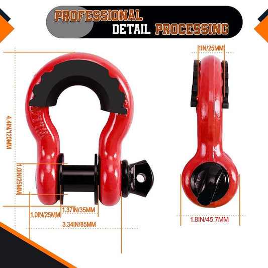 Heavy duty off road shackles
