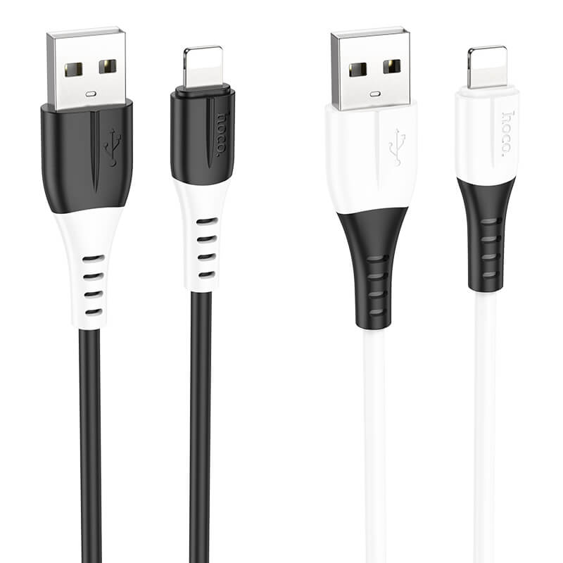 Hoco Silicone Charging Data Cable USB-A to Lightning 1m X82