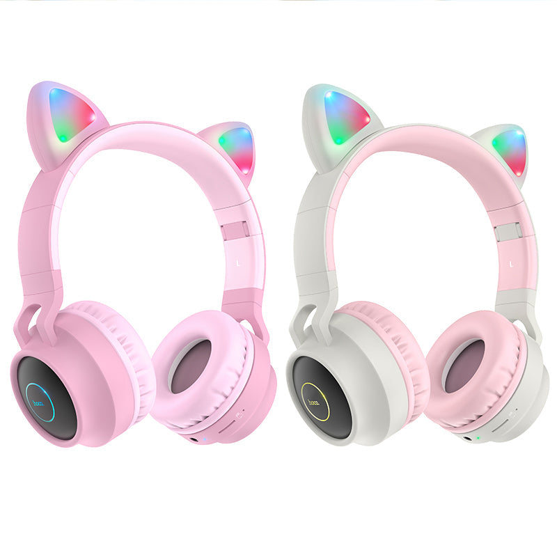 Hoco Bluetooth Cat Ear Wireless Headset LED Light W27