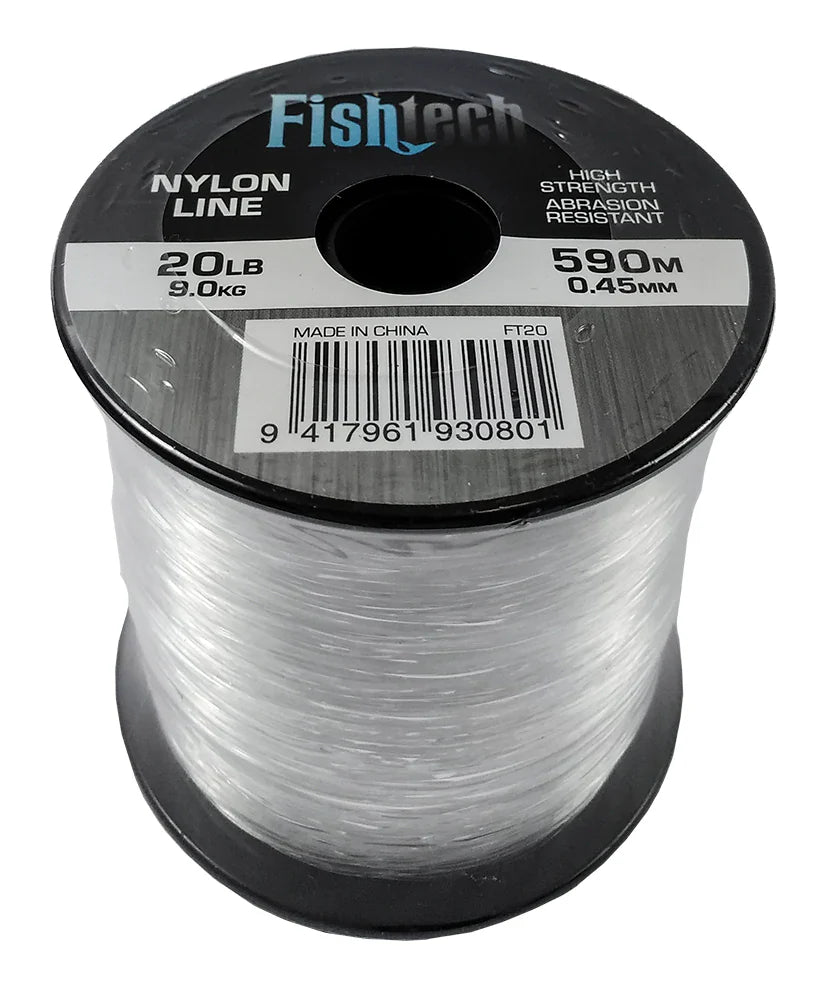 Nylon Fishing Line - 20LB - 590m Rolls - FishTech