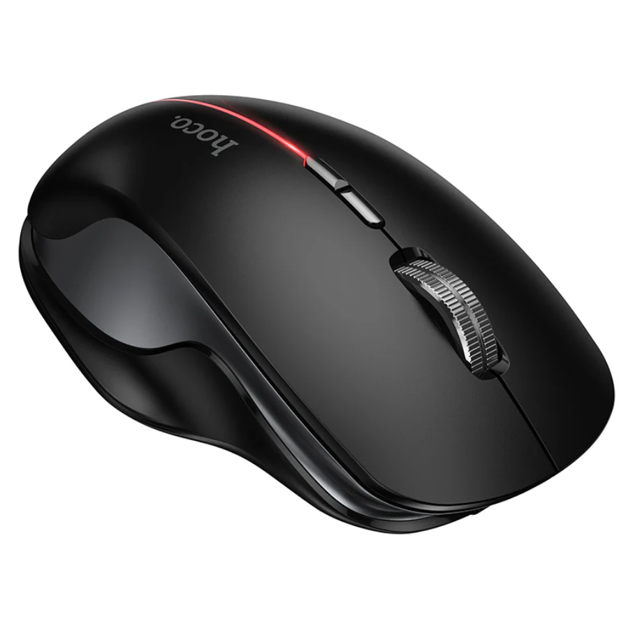Wireless Mouse Dual Mode Bluetooth LED Rechargeable (GM40) Black