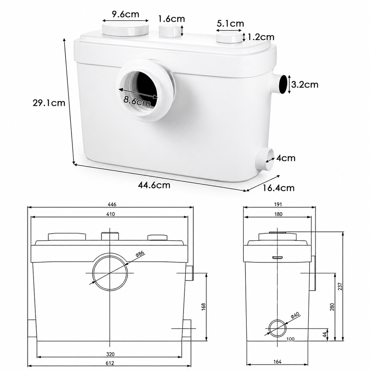 Macerator Pump Sewerage Pump 750W