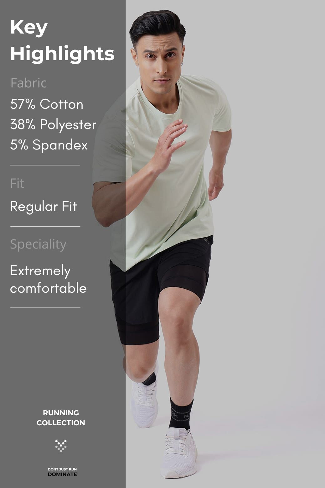 Pulse Running T-shirt Light Green