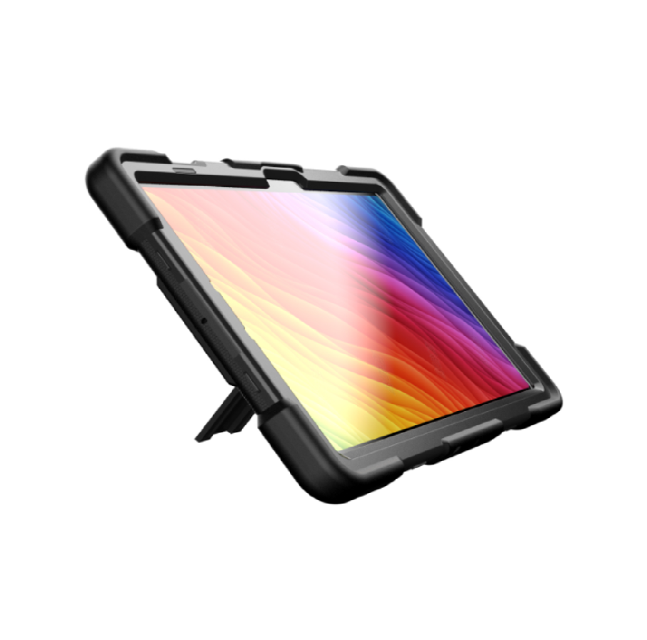 Samsung Galaxy Tab S9 FE Rugged Shockproof Case with Kickstand (Black)