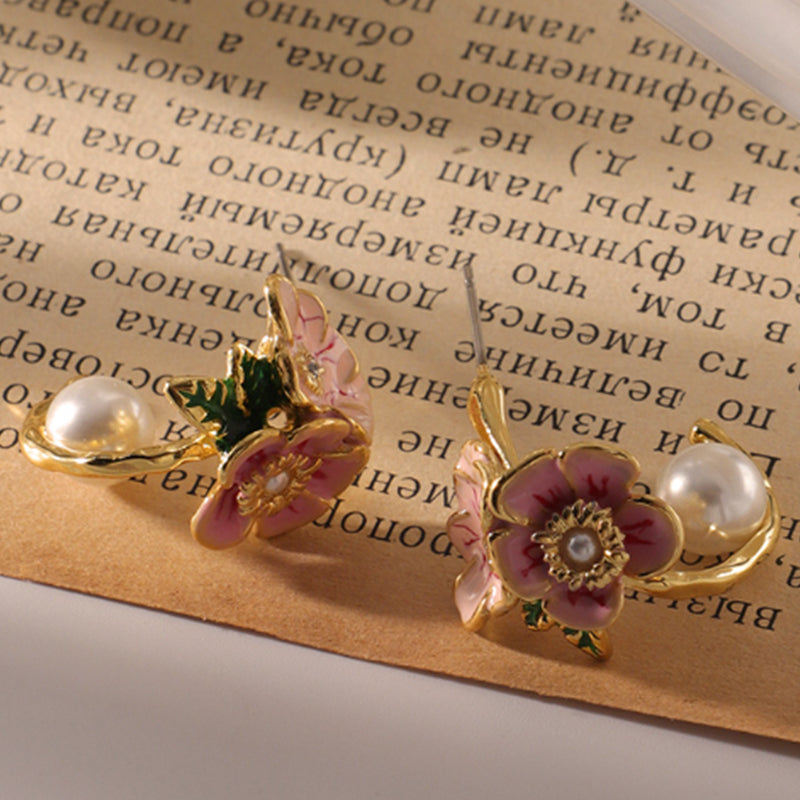 Embellique Reto Flower Dangle Earrings