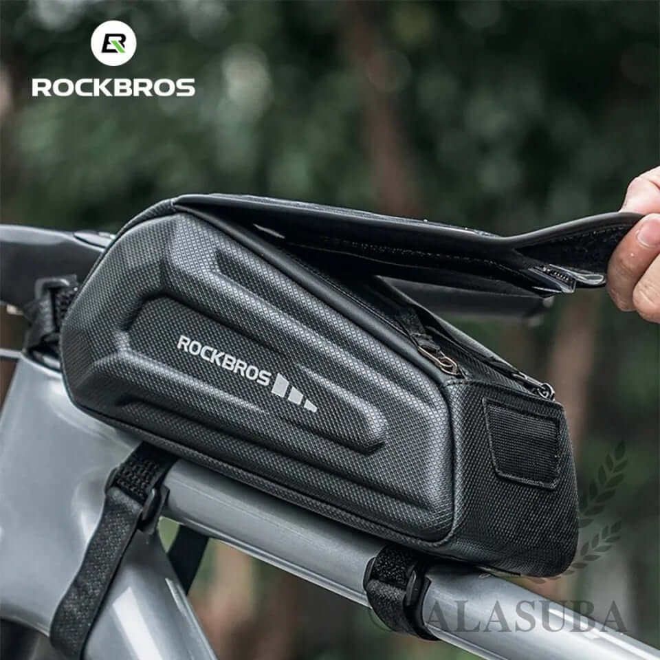 Bike Bicycle Top Tube Front Frame Bag Phone Mount Holder Waterproof 1.7L