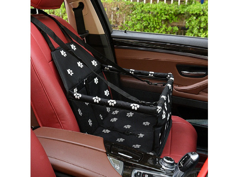 Waterproof Pet Cat Dog Car Seat Cover - Grey Pawn Bone