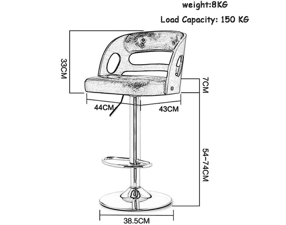 Bar Stool Chairs Armchair High Stool Modern 2PCS