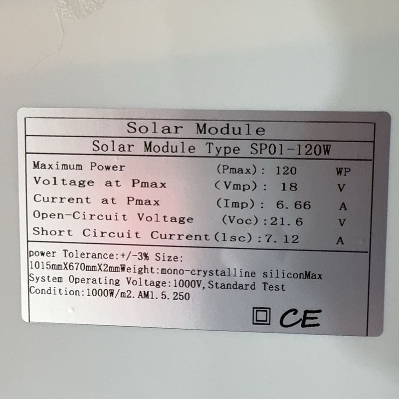 120W Solar Panel with Solar Controller