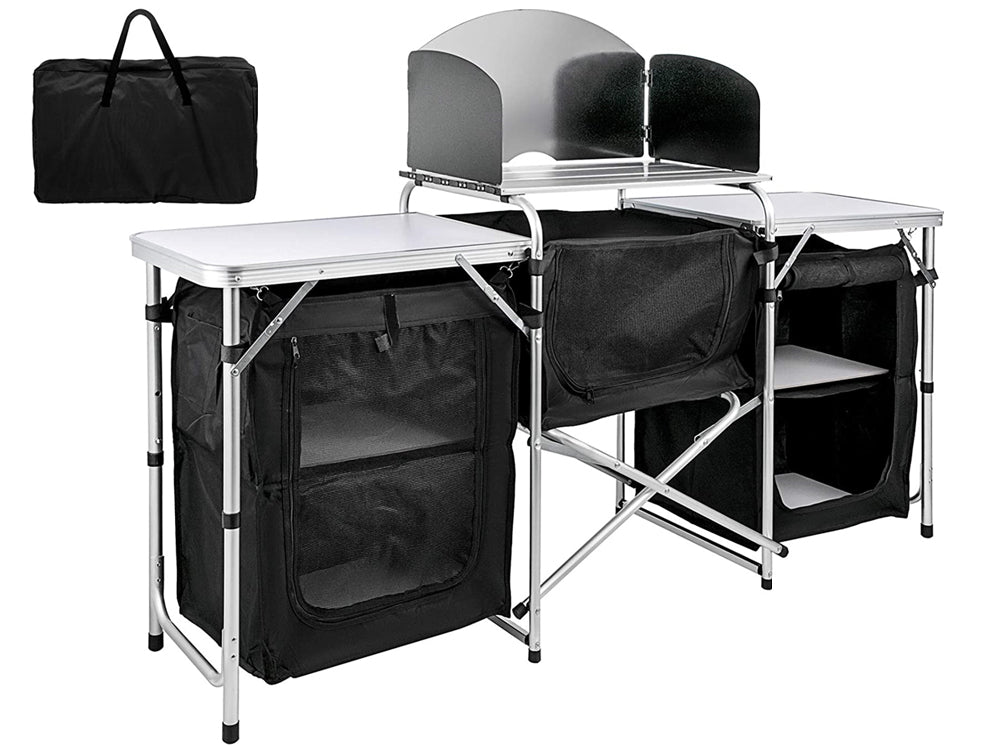 Camping Kitchen Table Portable Folding Camp Cook Table