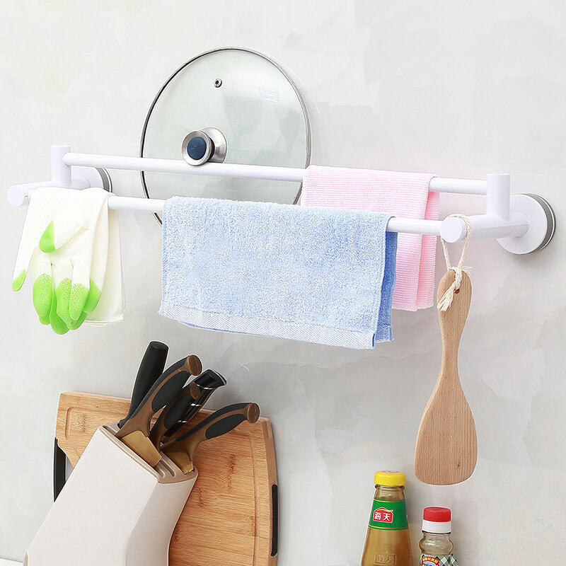 Mobie Vacuum Suction Wall Mount Double Layer Towel Rack E1609