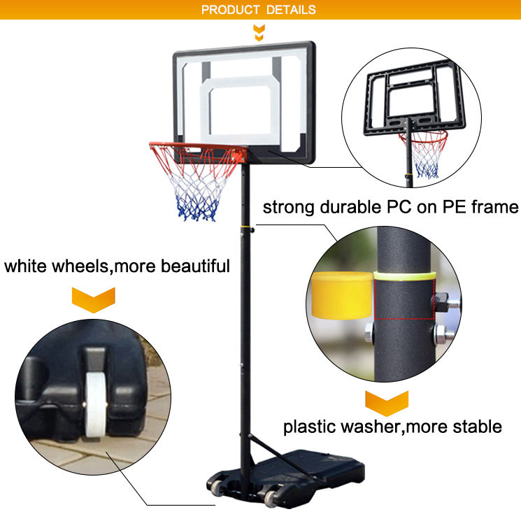Adjustable Portable Basketball Hoop 2.5 M