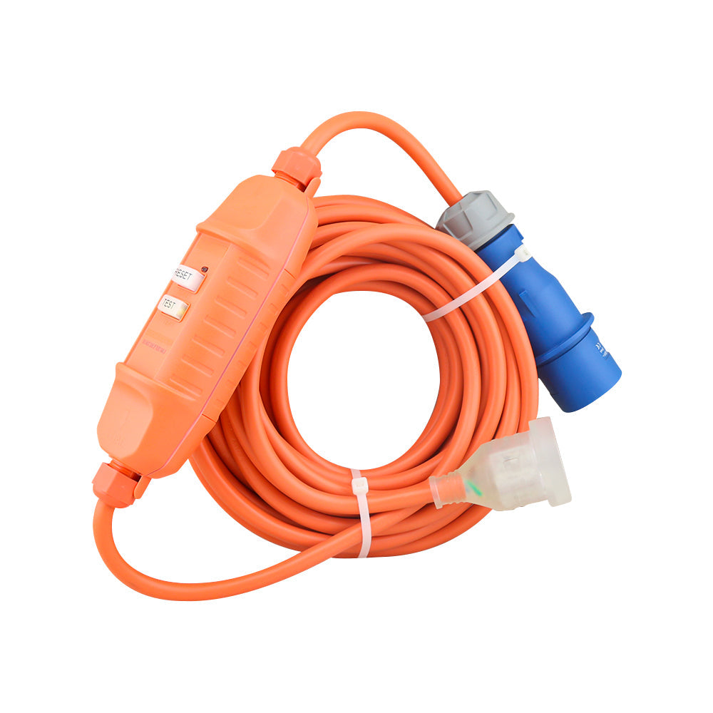 Caravan Lead Camping Lead 16A to 10A RCD Lead Cable 10M
