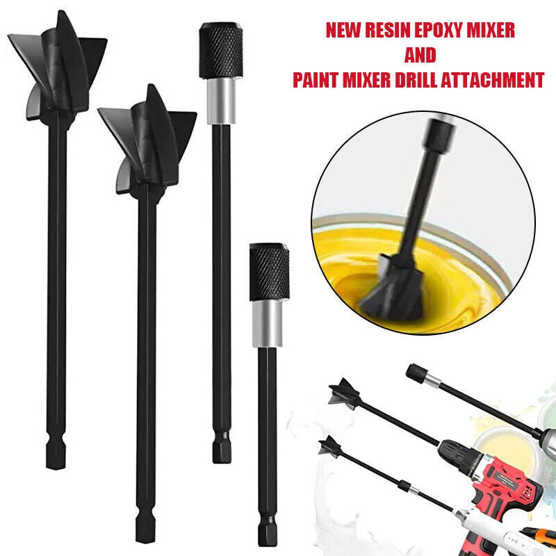 4 PCs Paint Mixer Drill Attachment Resin Mixer