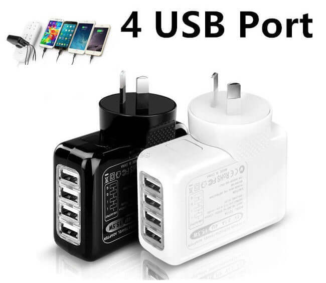 USB charger with NZ plug adapter
