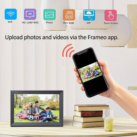 Mobie 10.1 Inch HD IPS Touchscreen WiFi Remote Sharing Digital Picture Frame