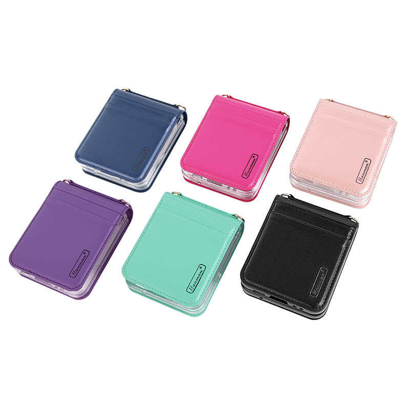 Hanman Leather Wallet Compatible with Samsung Z Flip 7 2025 Case