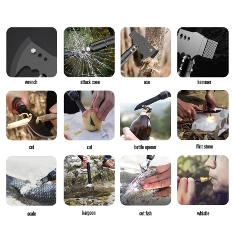 Camping Folding Portable Survival Hatchet Multi-Tool with Hammer