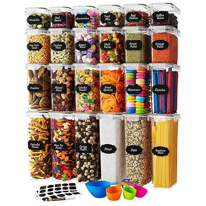 Food Storage Container Set Kitchen and Pantry Containers 24PCS