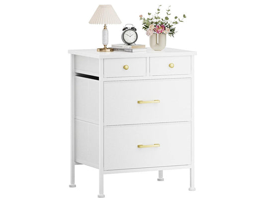 Storage Cabinet White 4 drawers