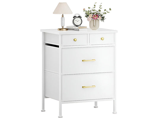 Storage Cabinet White 4 drawers