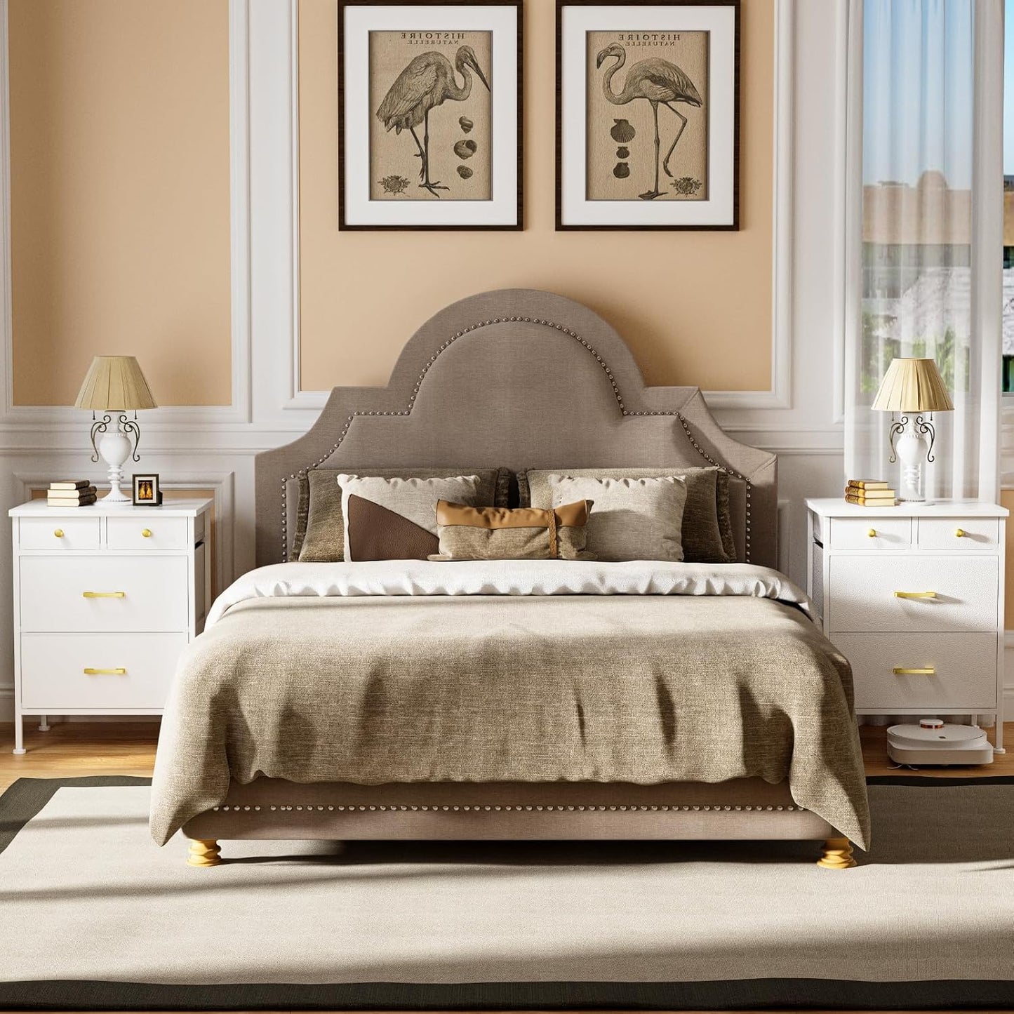 Storage Cabinet White 4 drawers