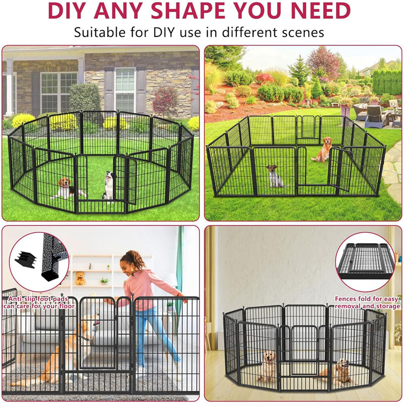 Pet Play Pen Dog Playpen Dog Fence 10 Panels